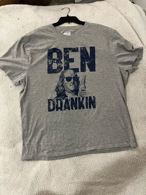 BEN Drankin Graphic Tee - Gray Funny Novelty Great Gift For Friend or Yourself!